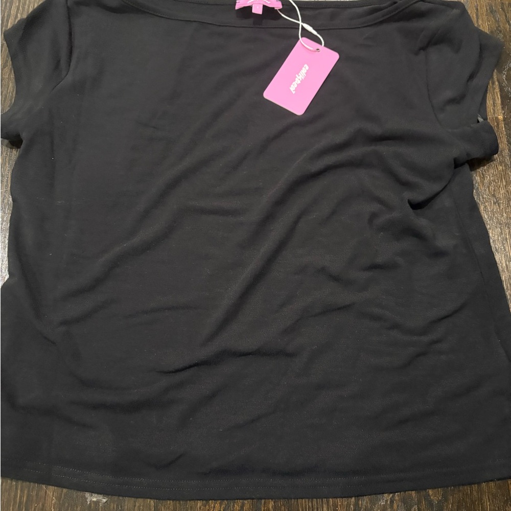 Edikted Black Short Sleeve Crewneck Tee